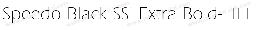 Speedo Black SSi Extra Bold字体转换